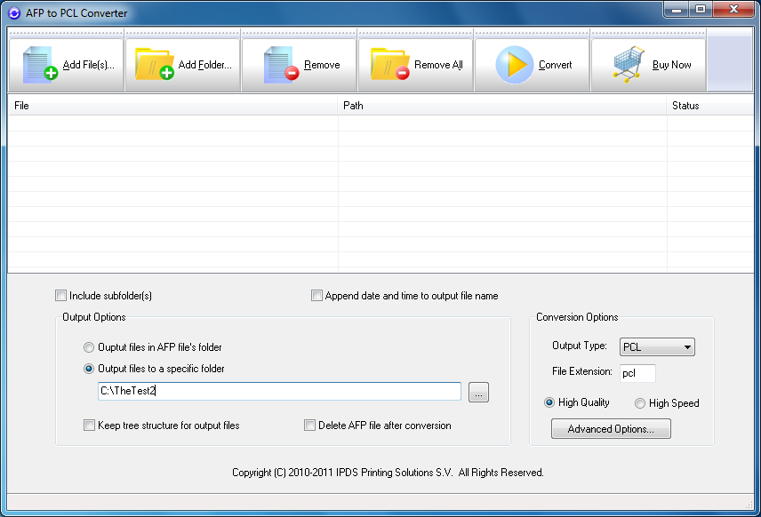AFP to PCL Converter